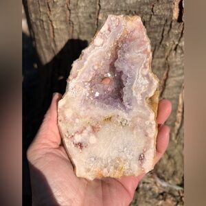 Pink (12) Amethyst slab with stand | crystal